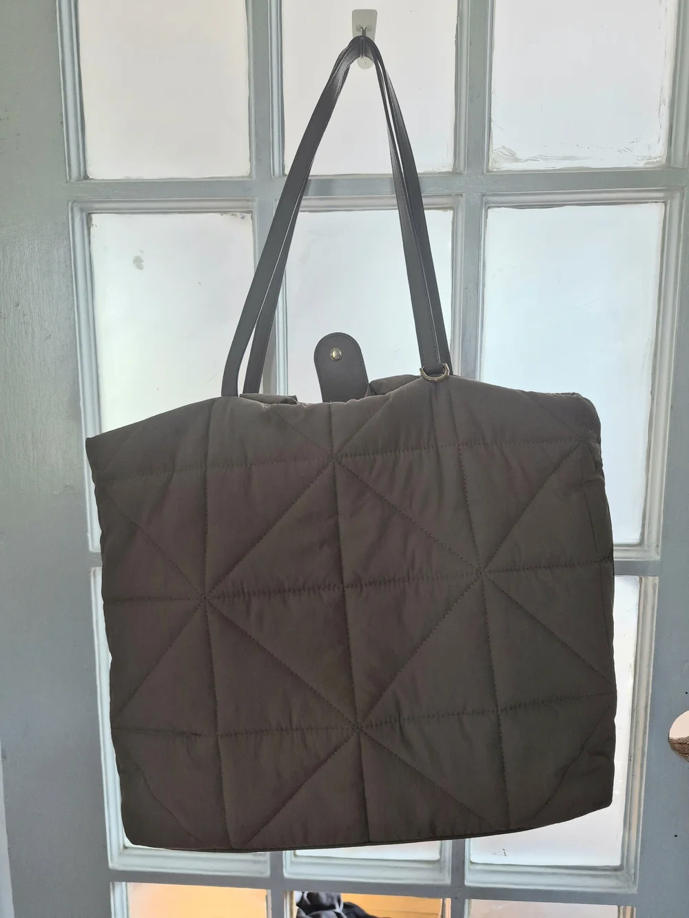 a new day Quilted Black Laptop Tote